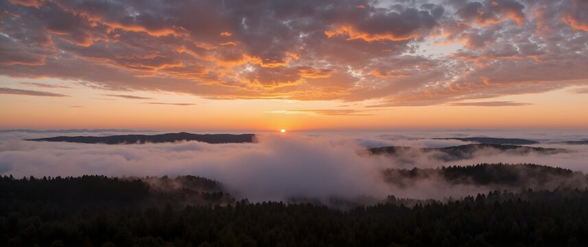 sunrise over the mountains