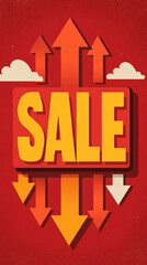 Bold Sale Advertisement with Arrows