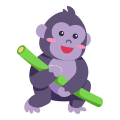 playing with a stick