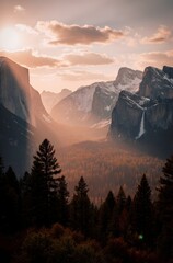 sunrise over the mountains