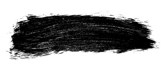 Black brush strokes isolated on white. Ink splatter. Paint droplets. Digitally generated image. Vector design elements, illustration, EPS 10.