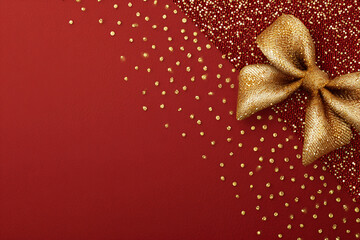 Elegant Red and Gold Festive Background