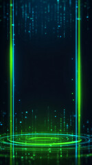 Futuristic Neon Light Tunnel