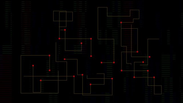 Abstract digital technology background with binary code pattern and futuristic light design