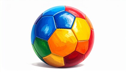Fototapeta premium colorful ball on the white 