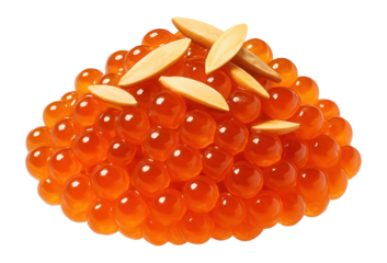 Cooked roe with almonds