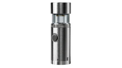 Metallic, cylindrical vaporizer with top light
