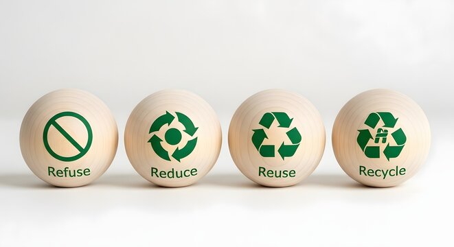 Recycle reduce reuse refuse: 4r's sustainability concept
