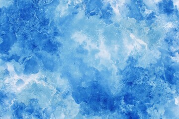 Obraz premium Abstract cerulean blue watercolor wash texture background wallpaper. Copy space, cold ice color art, contemporary artistic backdrop 