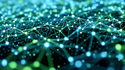 Abstract network animation depicting data connection, internet and technology visuals - Powered by Adobe