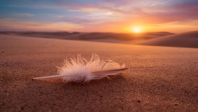feather on the beach - Powered by Adobe