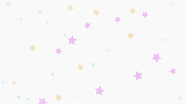 かわいいループする星の背景素材(4K)