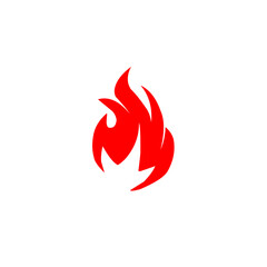 Minimalist Red Flame Icon
