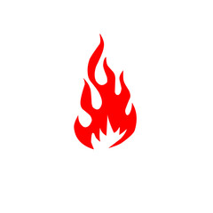 Minimalist Red Flame Icon