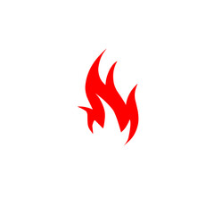 Minimalist Red Flame Icon