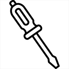 Screwdriver Icon Single Vector Collection 