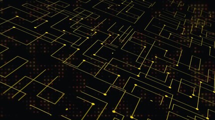 Abstract digital technology background with binary code pattern and futuristic light design - Powered by Adobe