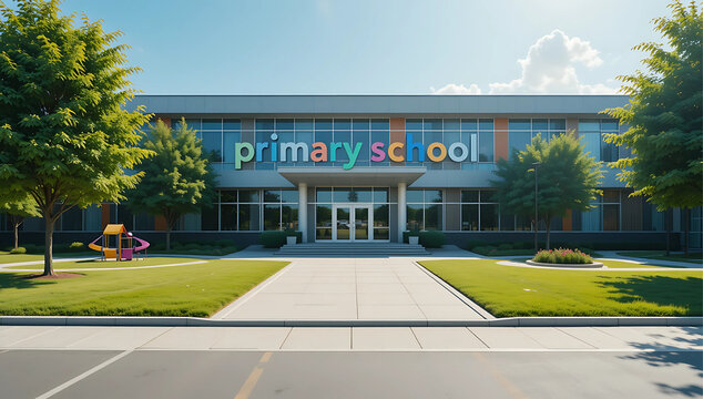 Primary school, modern primary school building