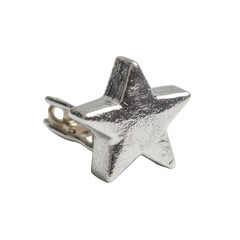 Silver star-shaped clip