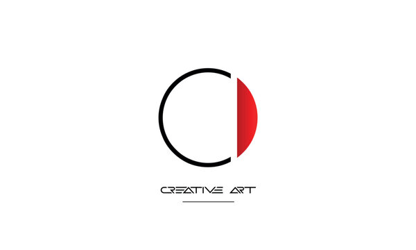 OD, DO, O, D abstract letters logo monogram