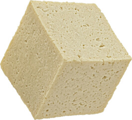 Tofu cheese cube isolated
