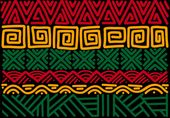 Ethnic handmade ornament, seamless pattern