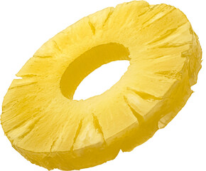 Canned pineapple slice isolated