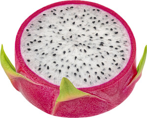 Dragon fruit slice isolated