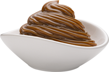 Boiled condensed milk, caramel cream isolated