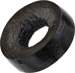 Black olive slice isolated