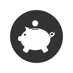 Piggy bank icon isolated on transparent background