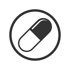 Pill long icon isolated on transparent background