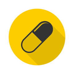 Pill long icon isolated on transparent background
