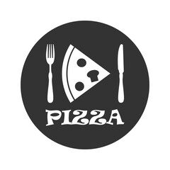 Pizza icon isolated on transparent background