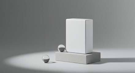 white box with in solitude area Mockup