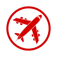 Obraz premium Airplane icon isolated on transparent background