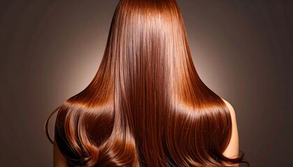 Smooth, vibrant auburn hair
