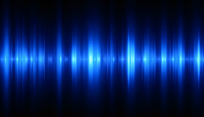 Abstract blue sound wave on dark background