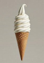 ice cream cone on light background .Generative AI