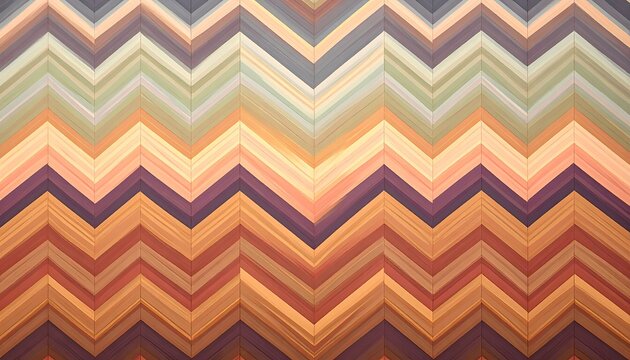 Abstract chevron pattern in muted colors
