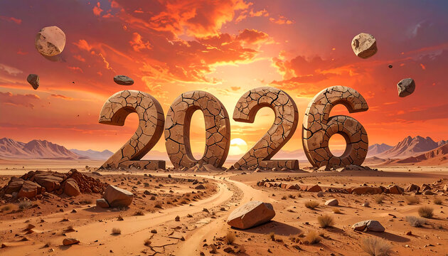 2026 Year in Desert Landscape.