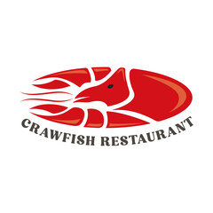 Lobster Crayfish Prawn Shrimp Badge Emblem logo design