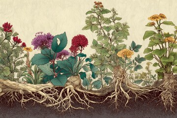 Beautiful Floral Arrangement With Exposed Roots