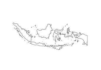 Outline of Indonesias islands and archipelago showing Sumatra Java Borneo Sulawesi and Papua