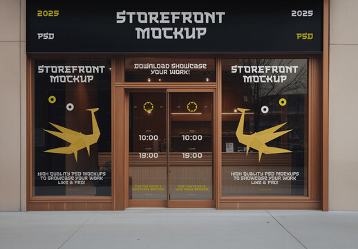 Front View Storefront Mockup