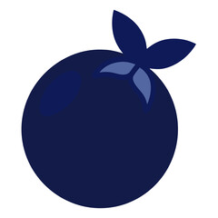 bilberry-fruit-silhouette--on-white-background