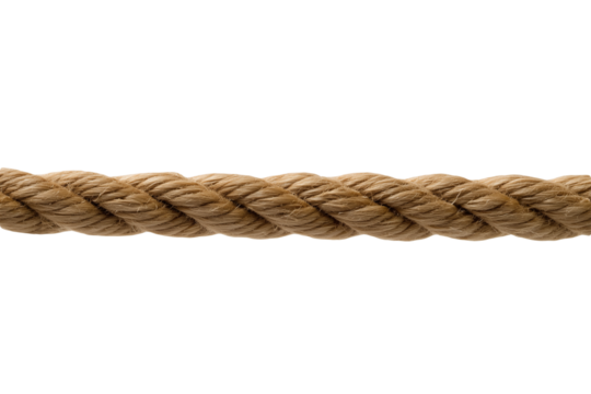 Thick rope closeup isolated