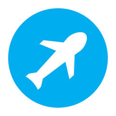 Fototapeta premium airplane icon on a blue background