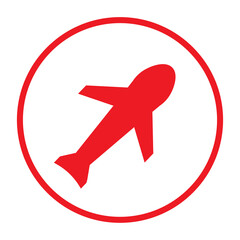 Obraz premium red airplane sign