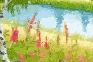 A child is playing with both hands up, not knowing what